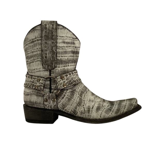 Old Gringo Aria Plain Harbor Grey Harness Snip Toe Western Cowgirl Boot 7.5 B - Picture 4 of 14